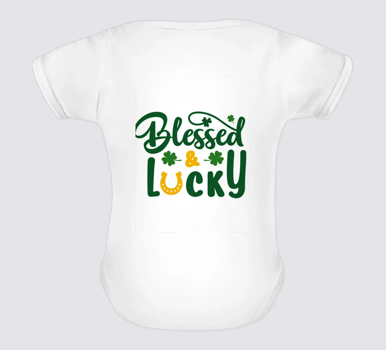 Blessed and Lucky body neonato maniche corte da Dreamer10