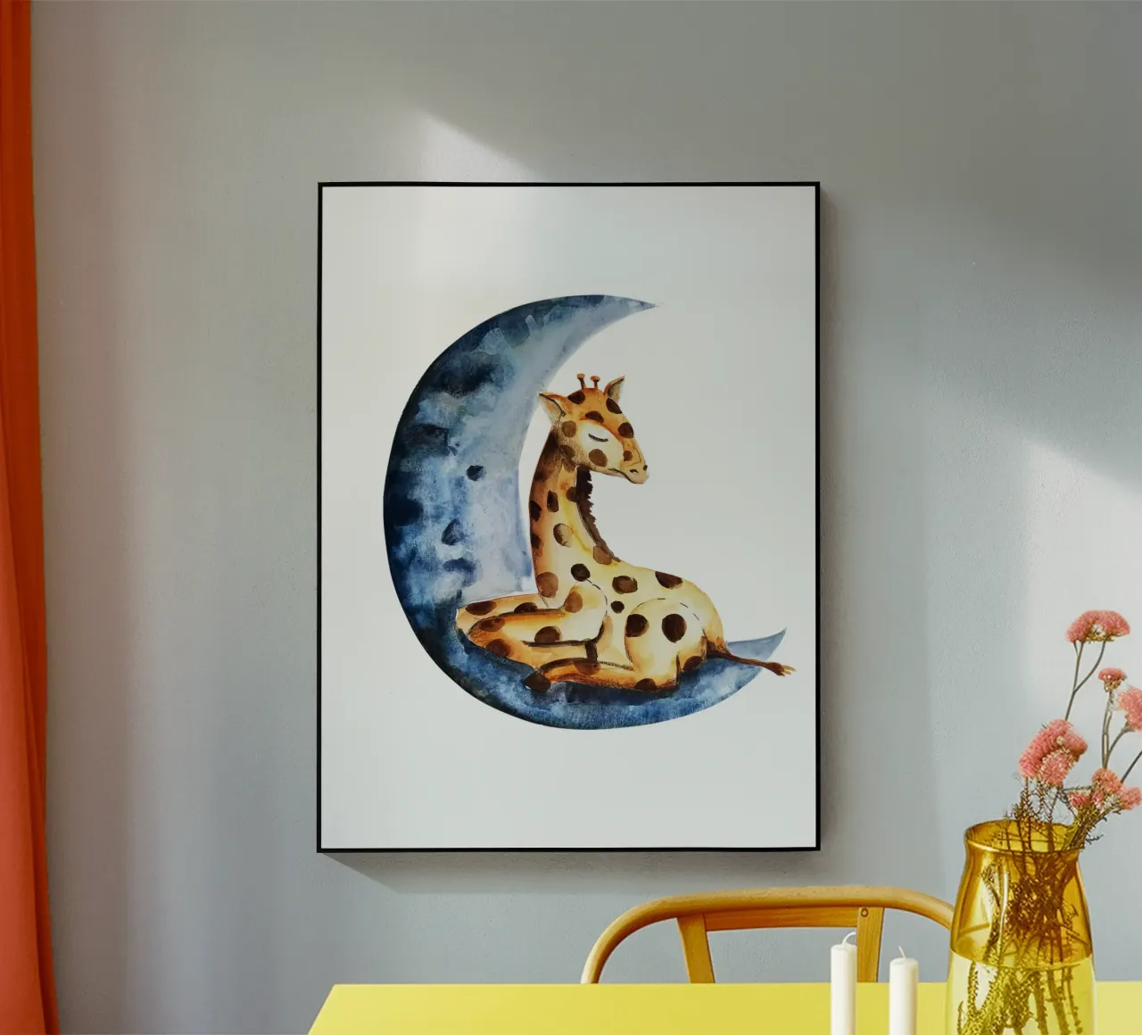 Giraffe Acryl-Glas von Indigo Rain