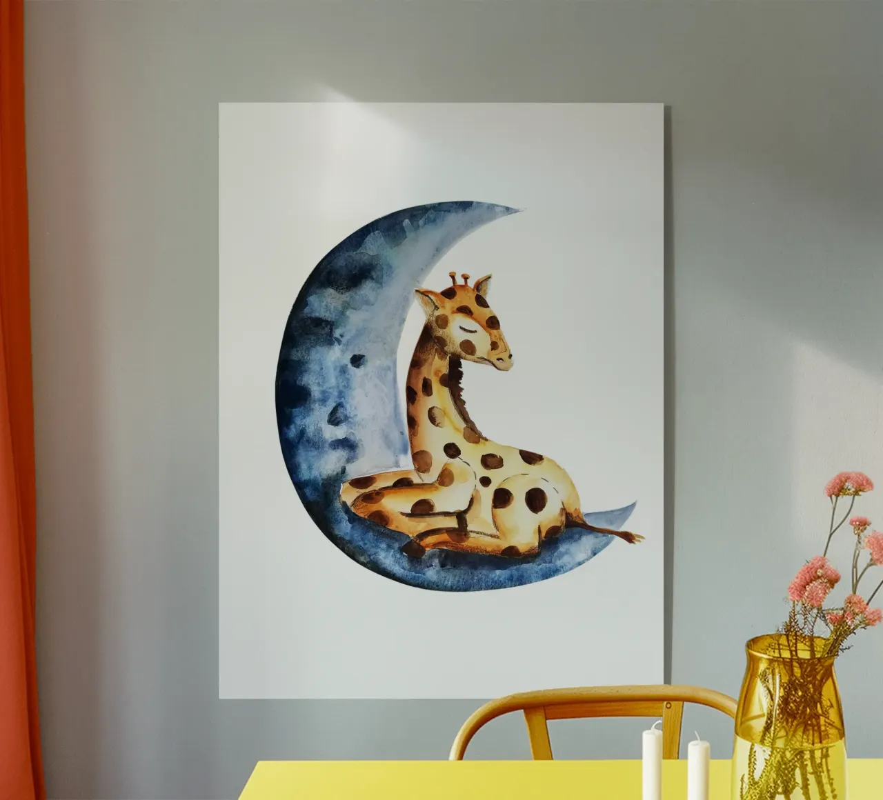 Giraffe Acryl-Glas von Indigo Rain