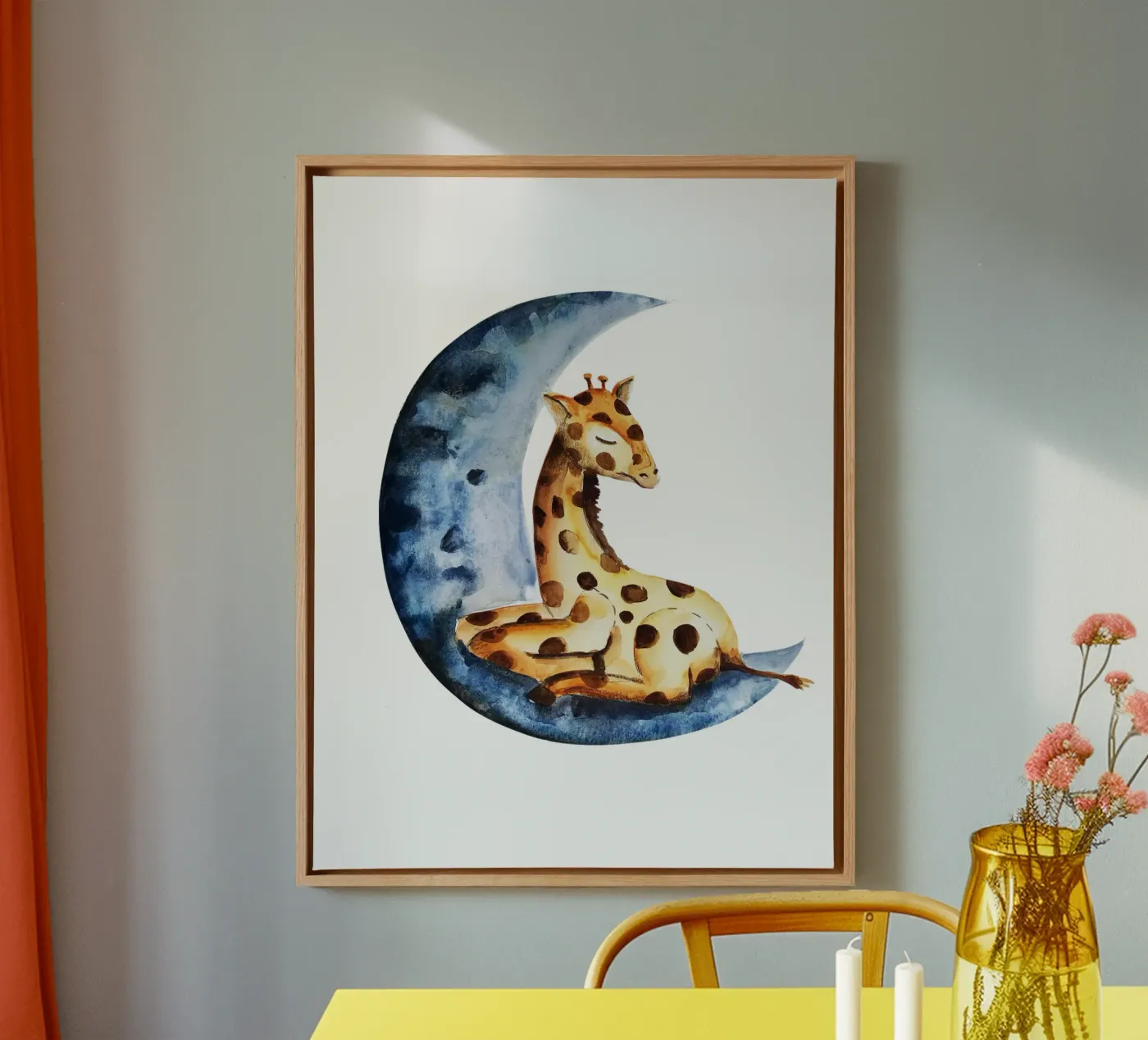 Giraffe canvas by Indigo Rain