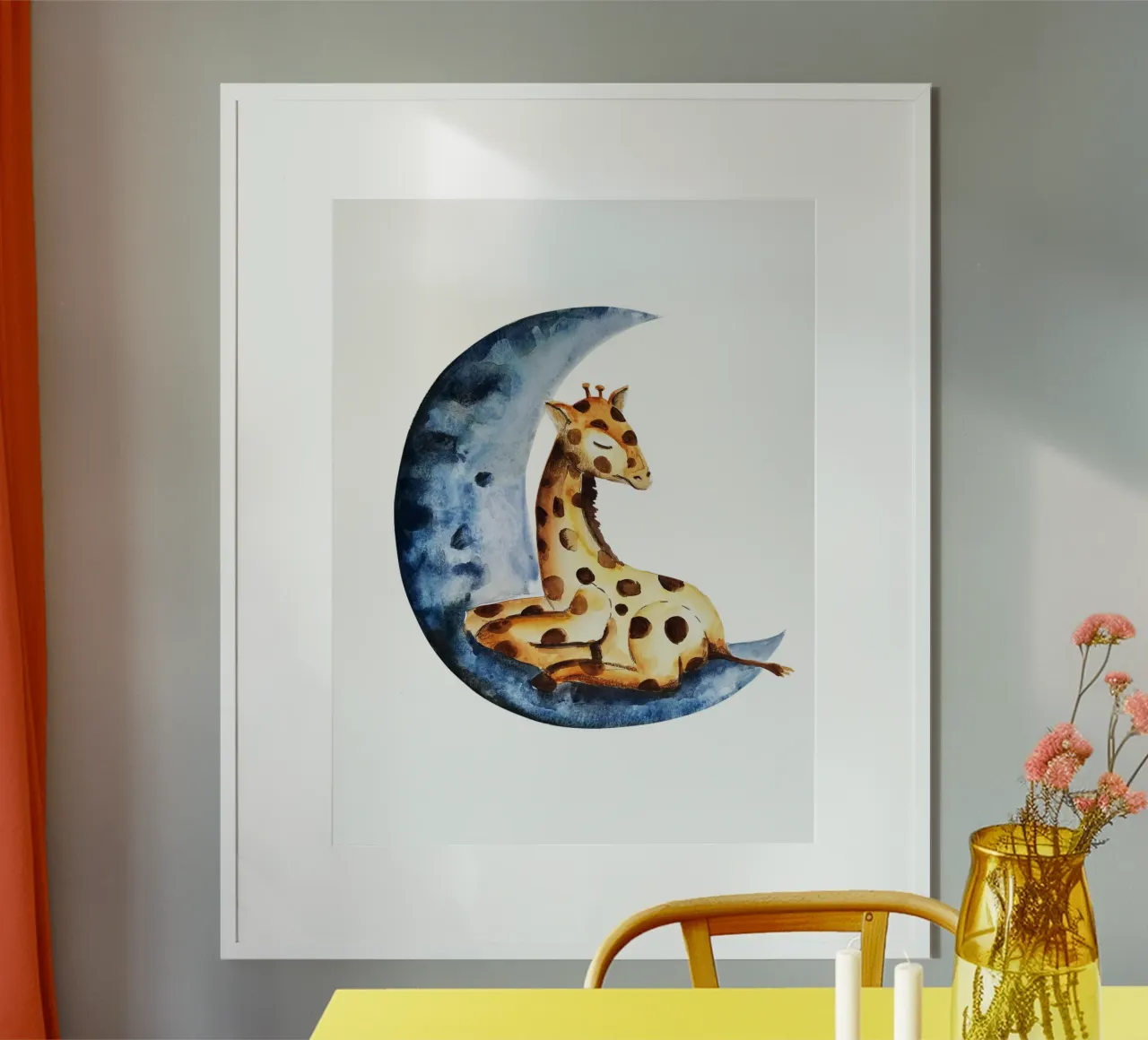 Giraffe poster van Indigo Rain