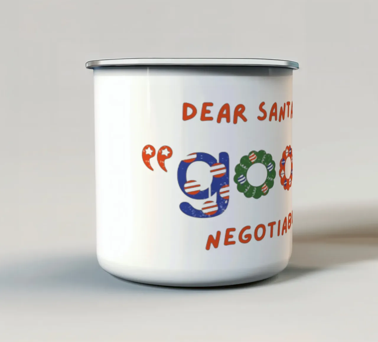 Santa Please tazza in smalto da Dreamer10