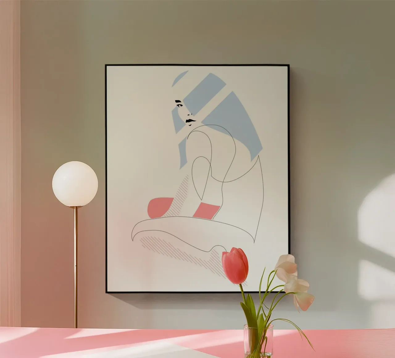 Blush Blue plexiglass da Addillum