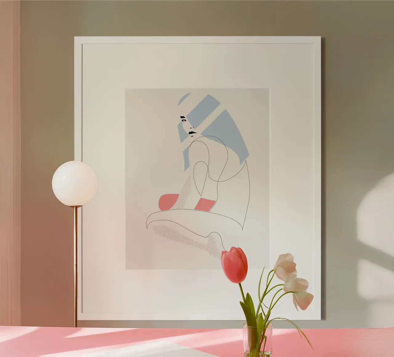Blush Blue poster van Addillum
