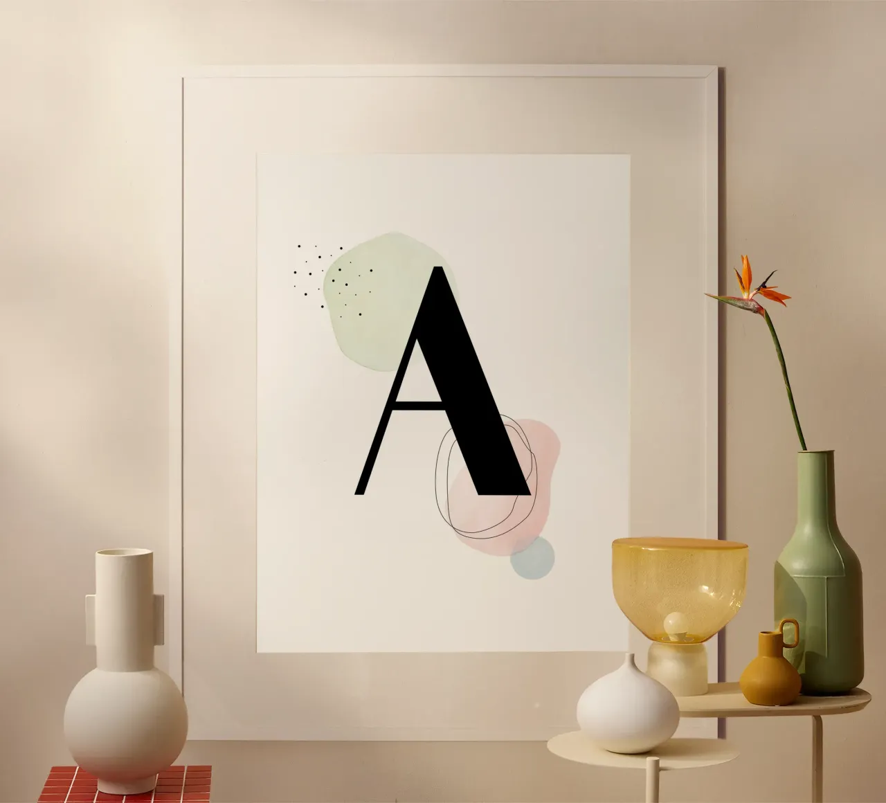 Lettera "A" - design dipinto a mano carta hahnemühle da Kate Brunch Design