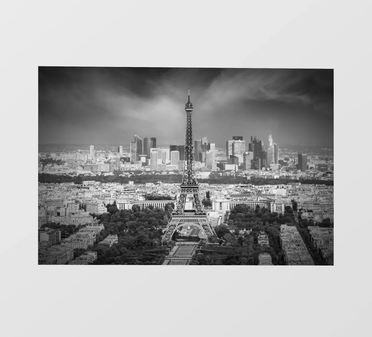 Skyline di Parigi | Monocromatico telo in pvc da Melanie Viola