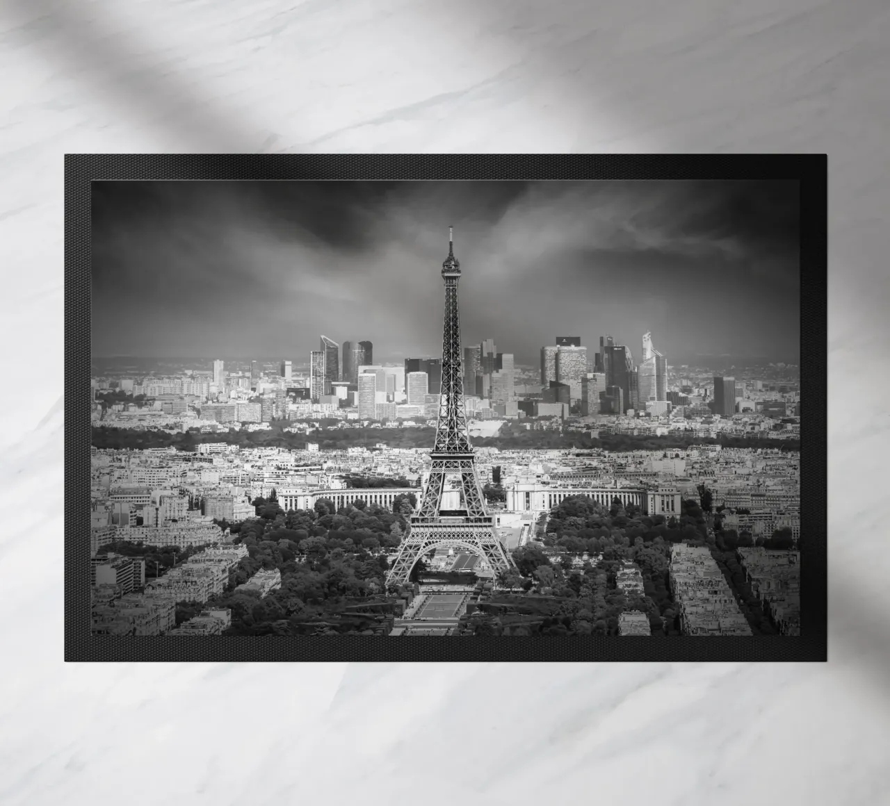 Skyline di Parigi | Monocromatico zerbino da Melanie Viola