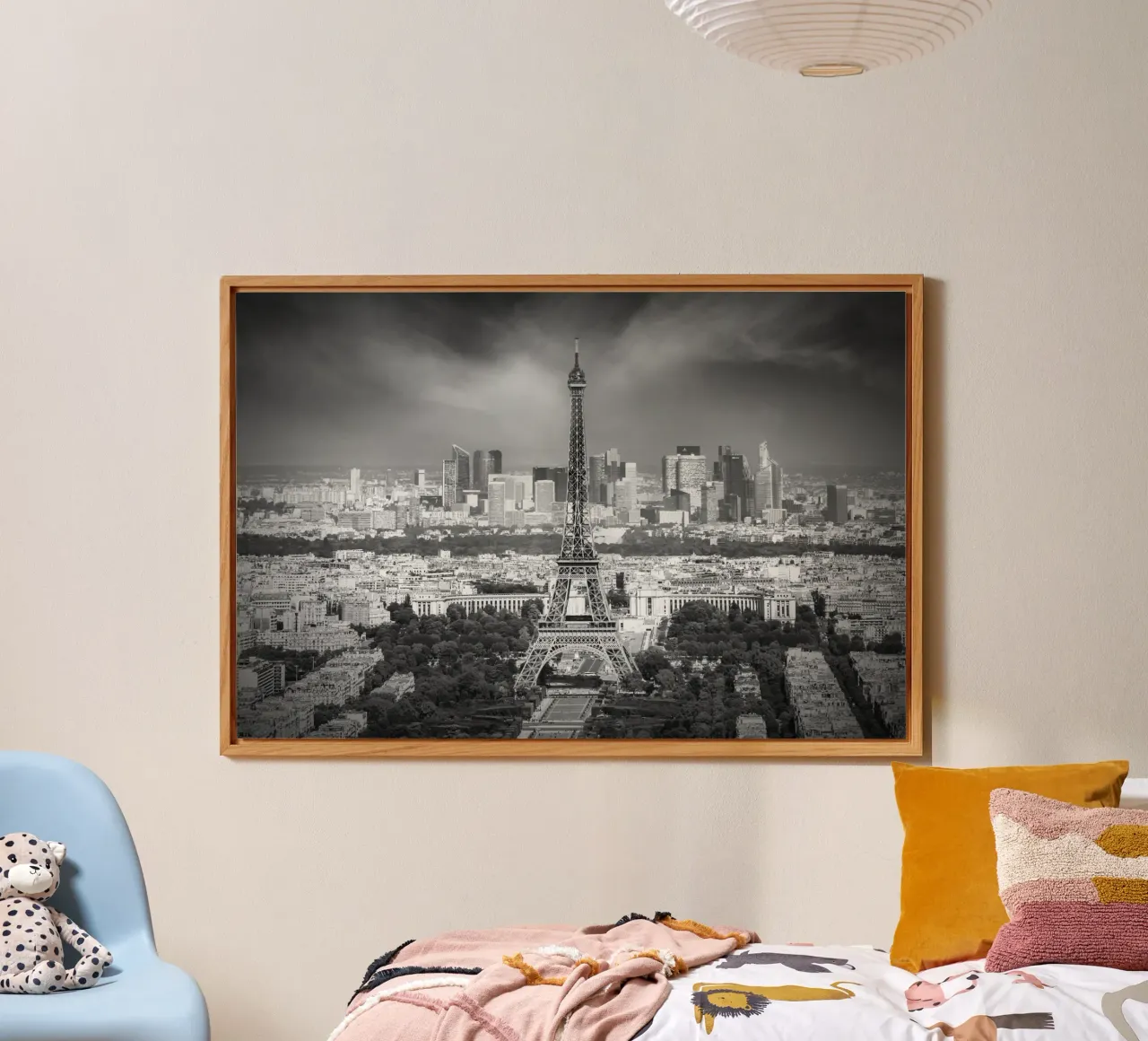 Skyline di Parigi | Monocromatico alluminio dibond da Melanie Viola