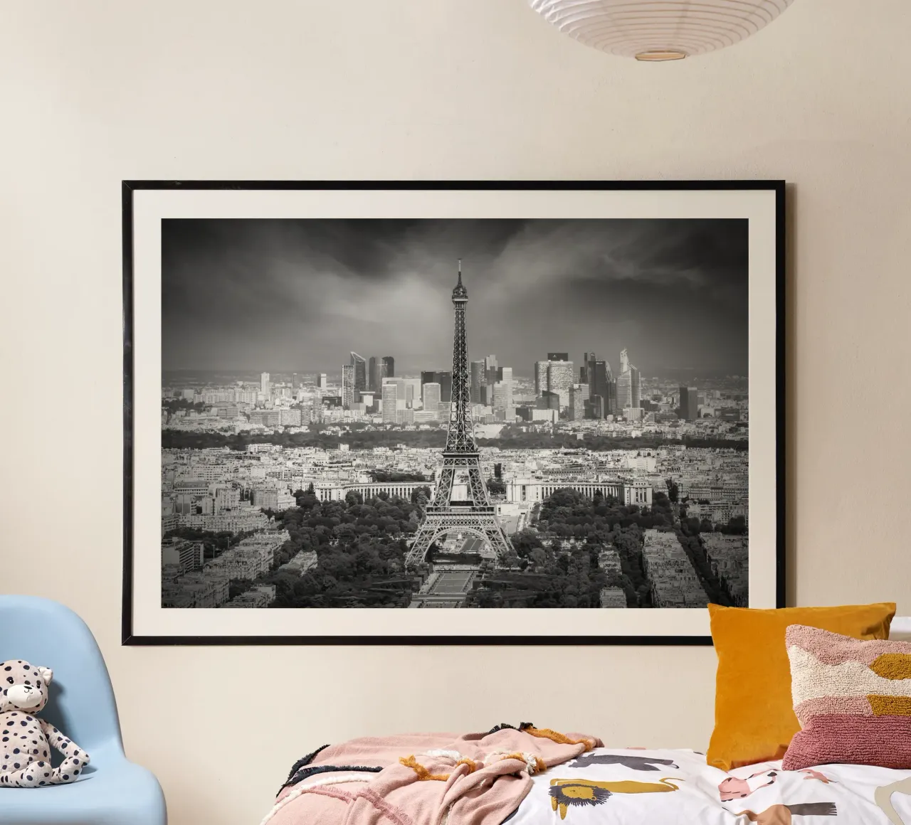 Skyline di Parigi | Monocromatico carta hahnemühle da Melanie Viola