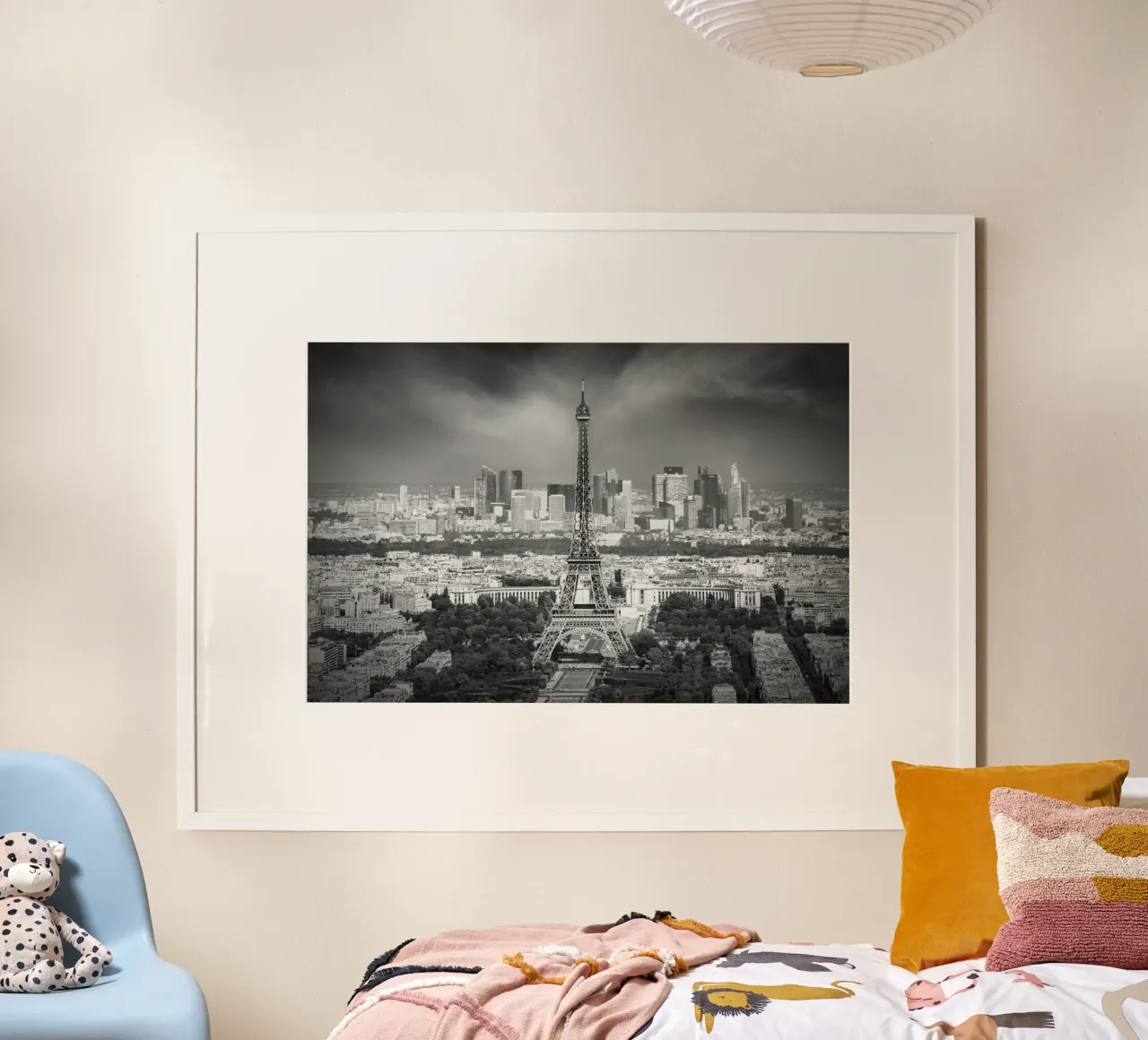 Skyline di Parigi | Monocromatico carta hahnemühle da Melanie Viola