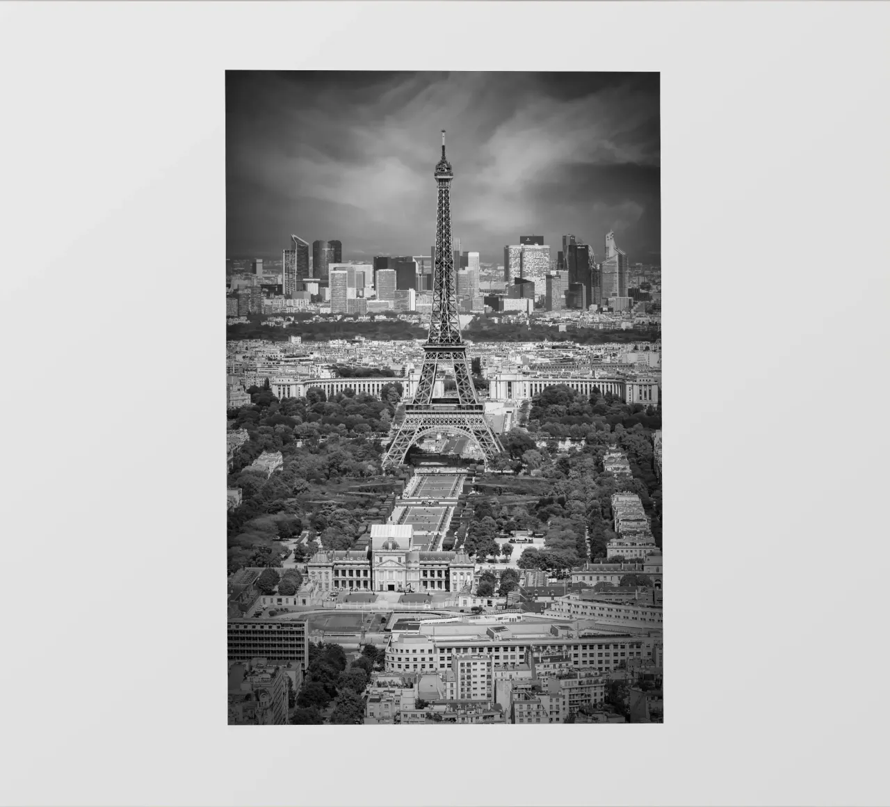 Lo skyline di Parigi in monocromia telo in pvc da Melanie Viola