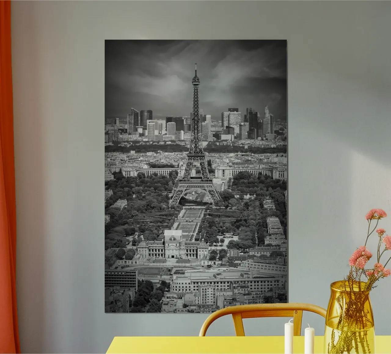 Lo skyline di Parigi in monocromia carta hahnemühle da Melanie Viola