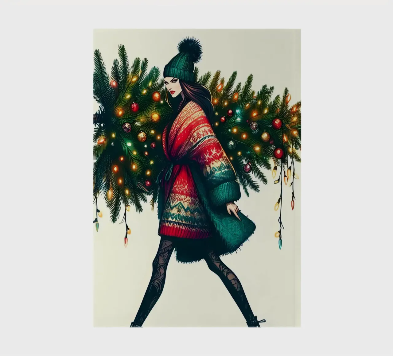 PICKING A CHRISTMAS TREE notebook by ARTOMATIC