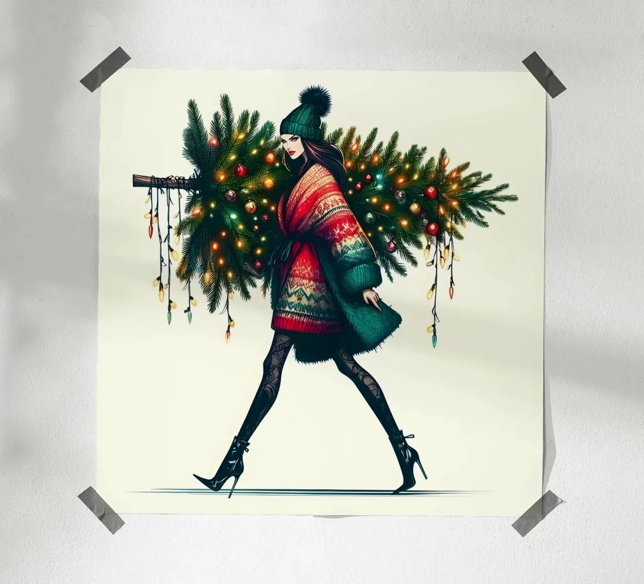 SCEGLIERE UN ALBERO DI NATALE carta hahnemühle da ARTOMATIC