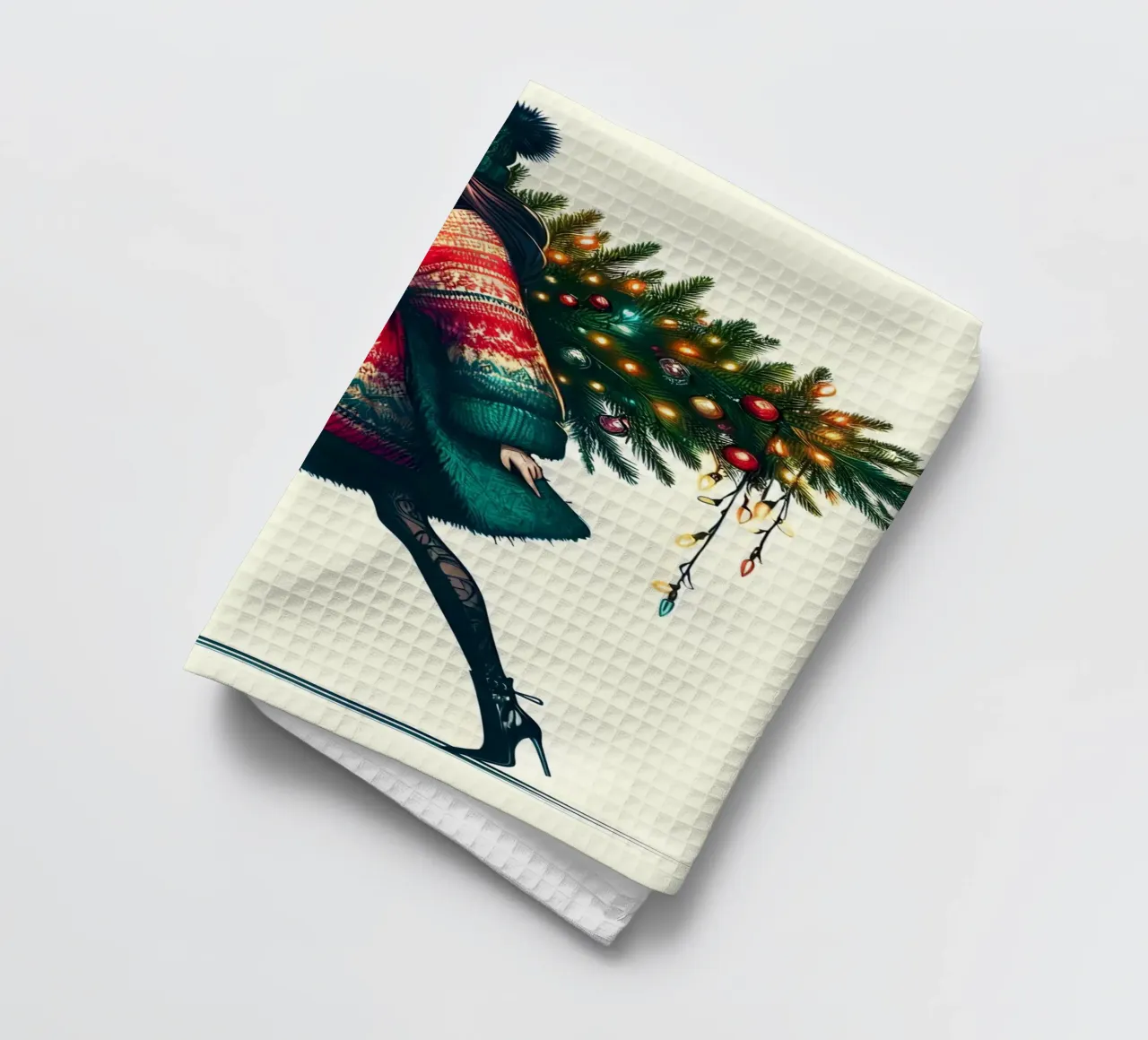 SCEGLIERE UN ALBERO DI NATALE canovaccio da cucina da ARTOMATIC