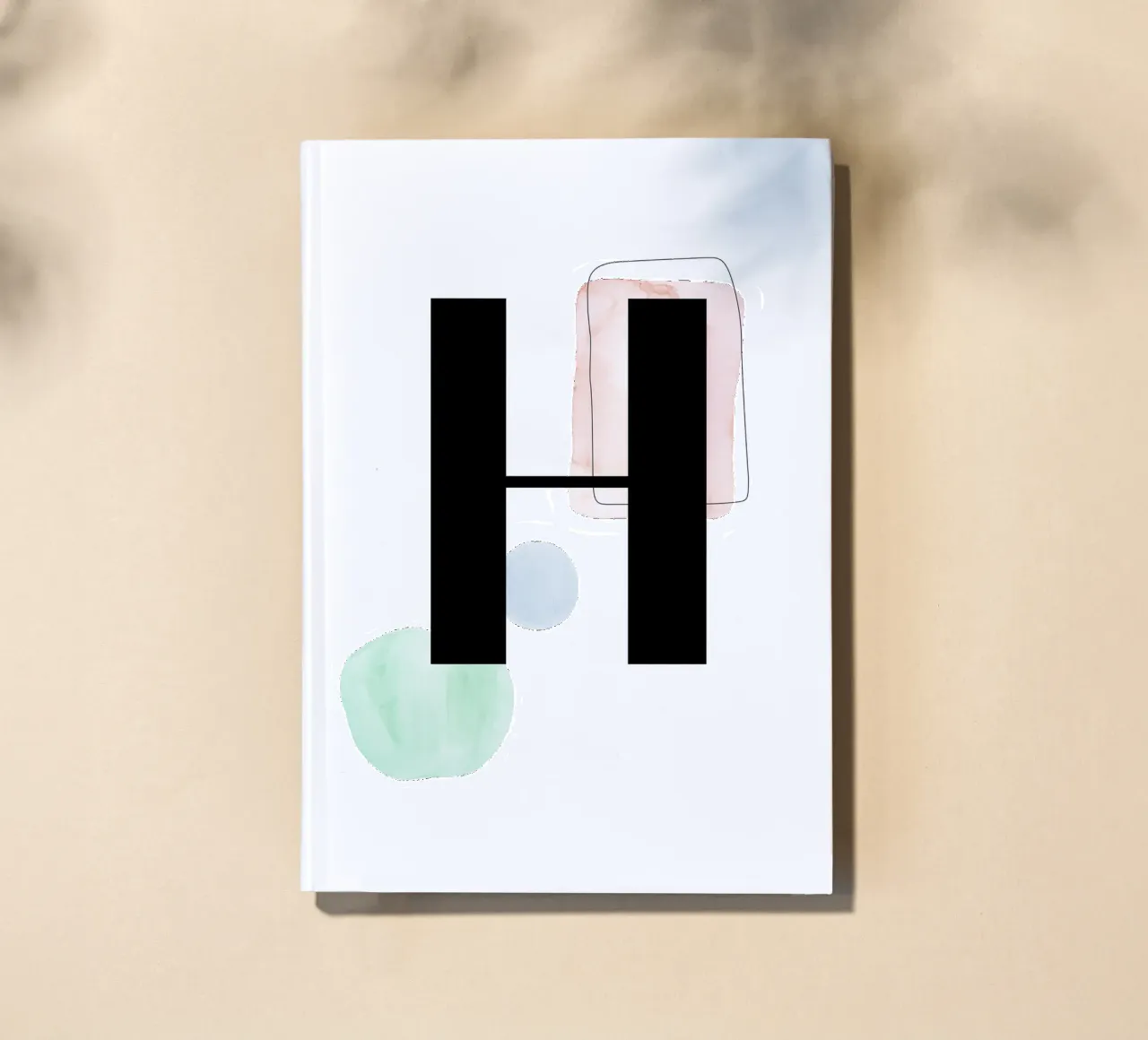 Lettera "H" - design dipinto a mano diario da Kate Brunch Design