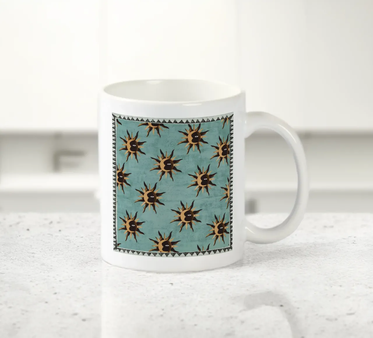 Böhmische Sonne 4 Keramik Tasse von Gaite