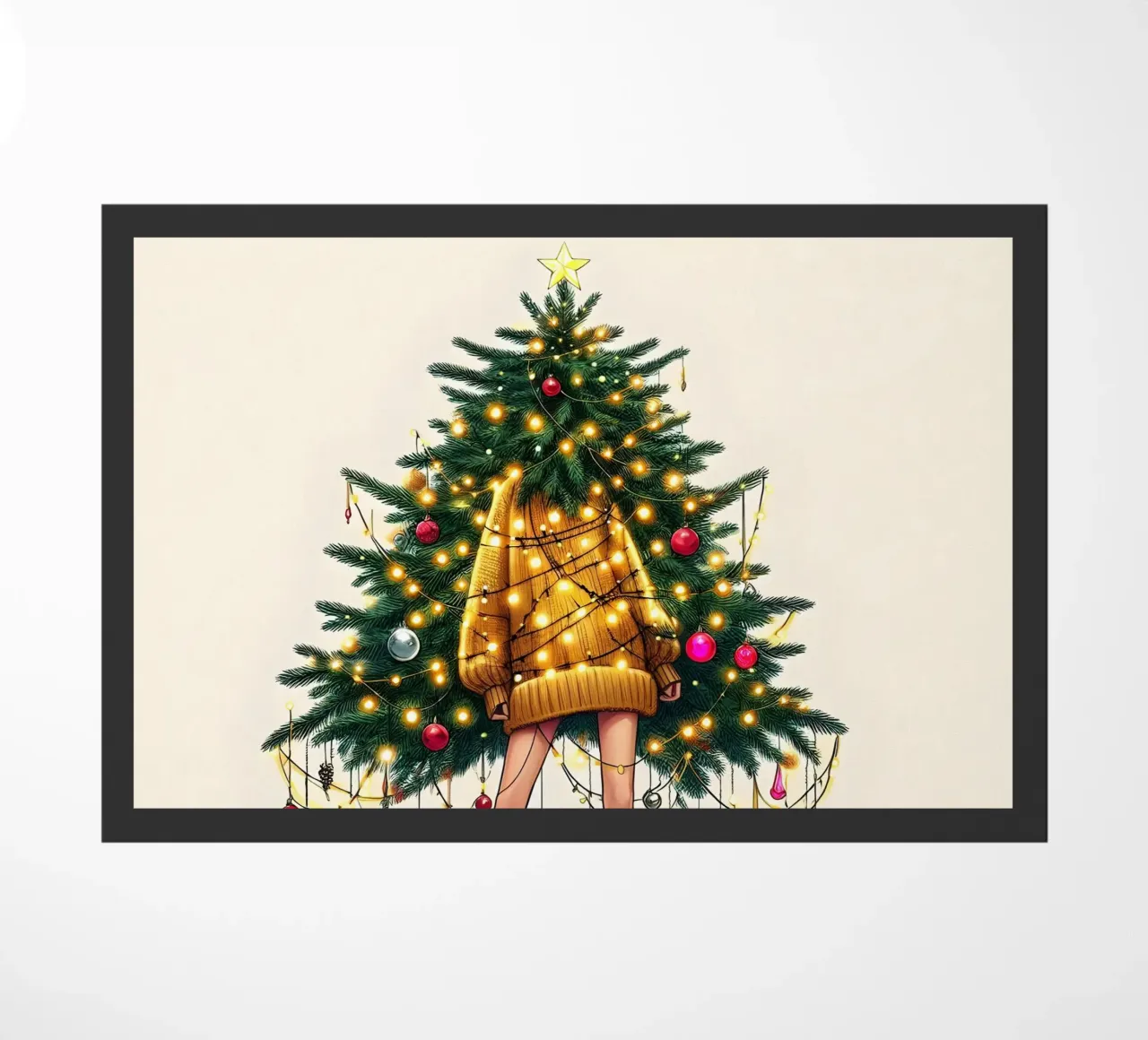 LIGHT UP CHRISTMAS JUMPER doormat by ARTOMATIC