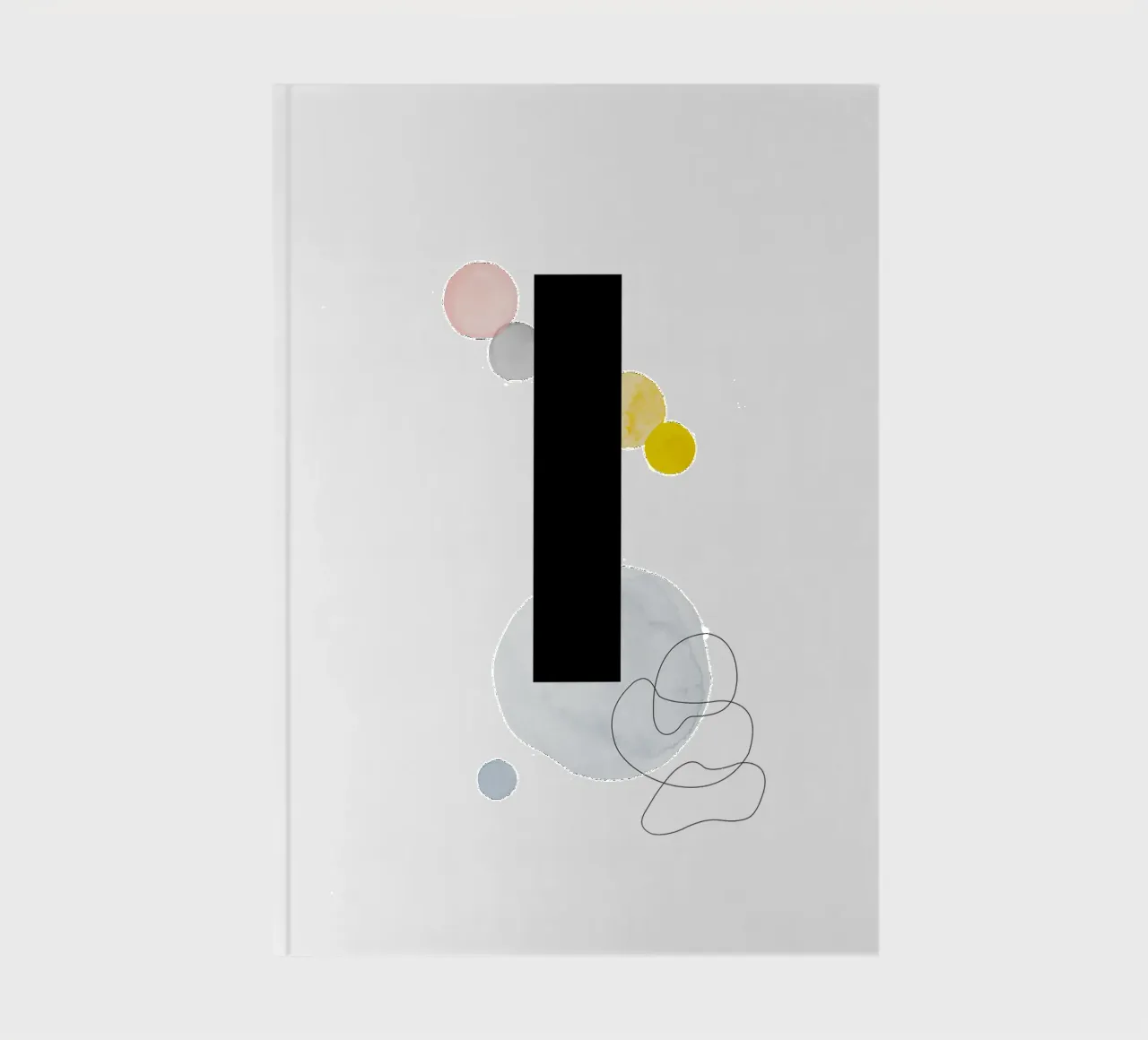 Letter "I" - hand-painted design notebook by Kate Brunch Design