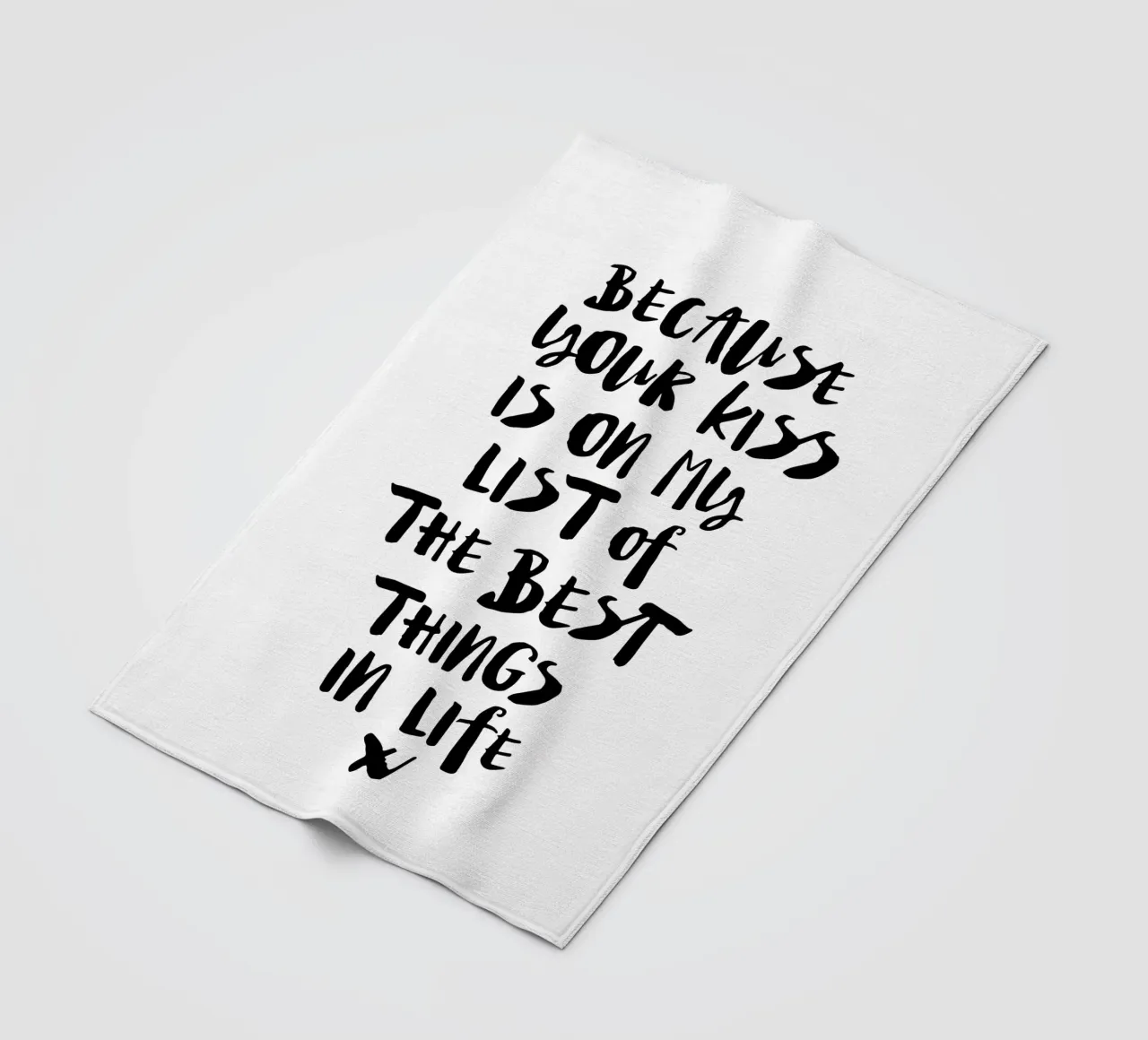 Because Your Kiss is on My List of the Best Things in Life fleece blanket by THE MOTIVATED TYPE