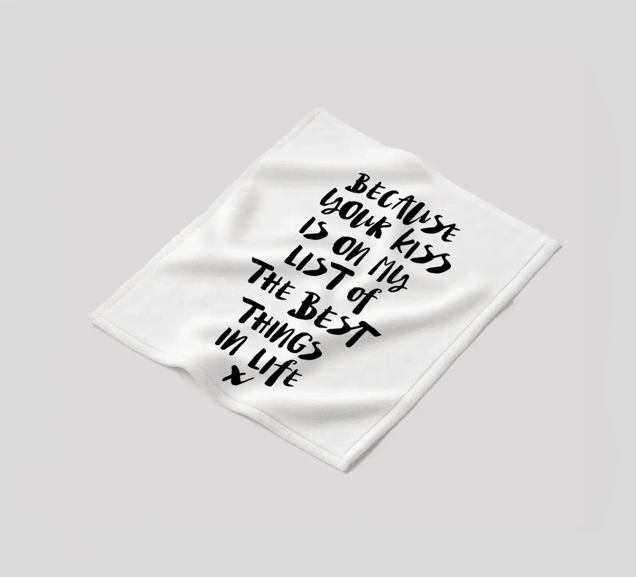 Because Your Kiss is on My List of the Best Things in Life fleece blanket by THE MOTIVATED TYPE