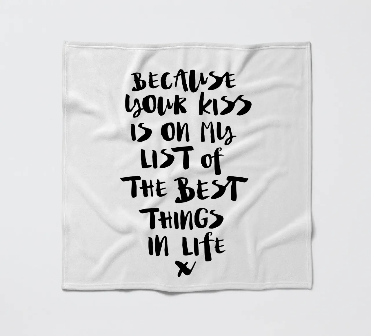Because Your Kiss is on My List of the Best Things in Life fleece blanket by THE MOTIVATED TYPE