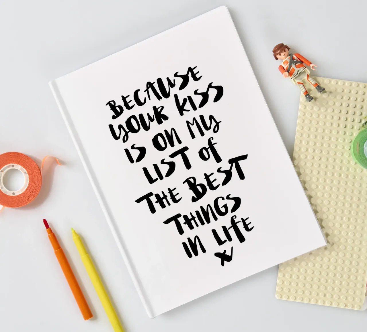 Because Your Kiss is on My List of the Best Things in Life notebook by THE MOTIVATED TYPE