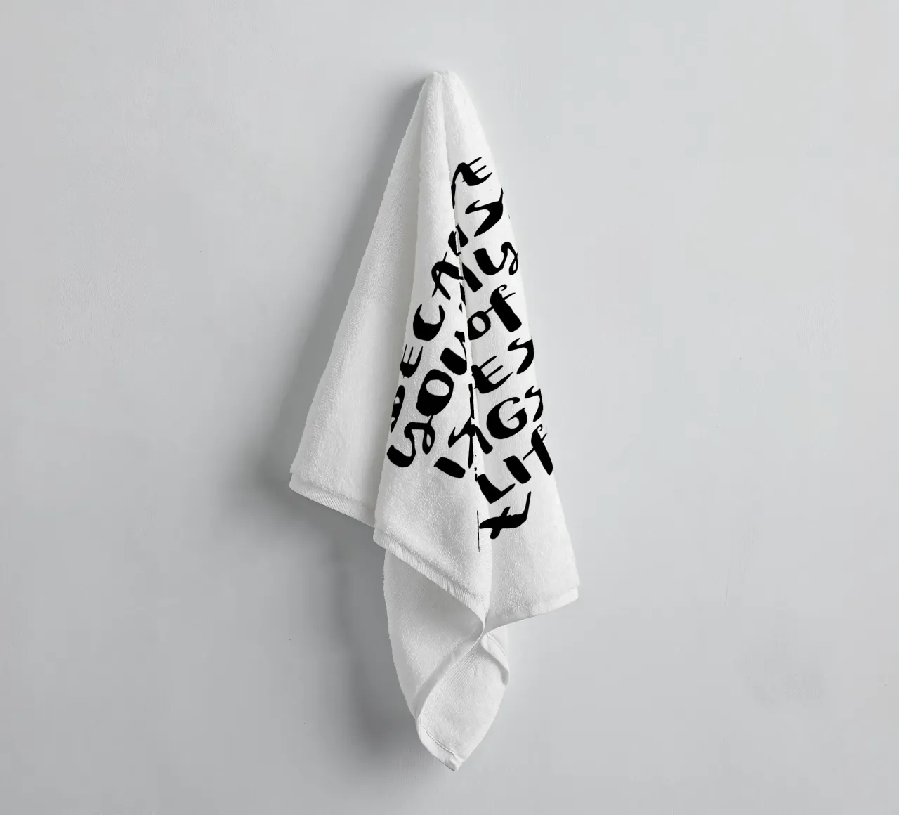 Because Your Kiss is on My List of the Best Things in Life towel by THE MOTIVATED TYPE