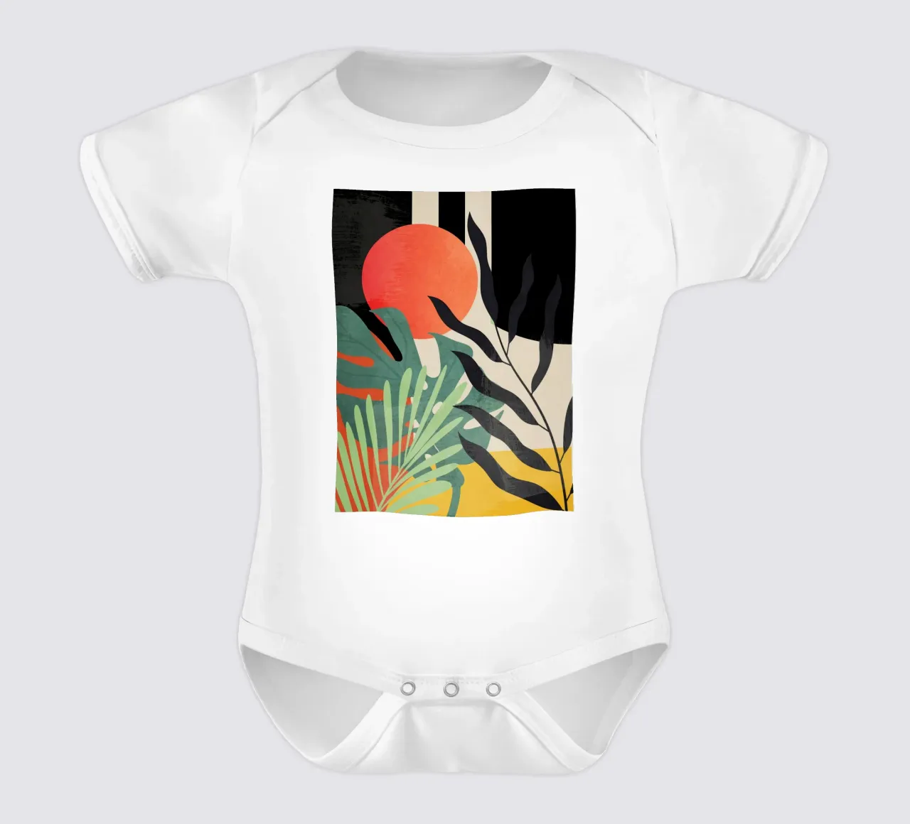 Geometria tropicale 53 body neonato maniche corte da Gaite