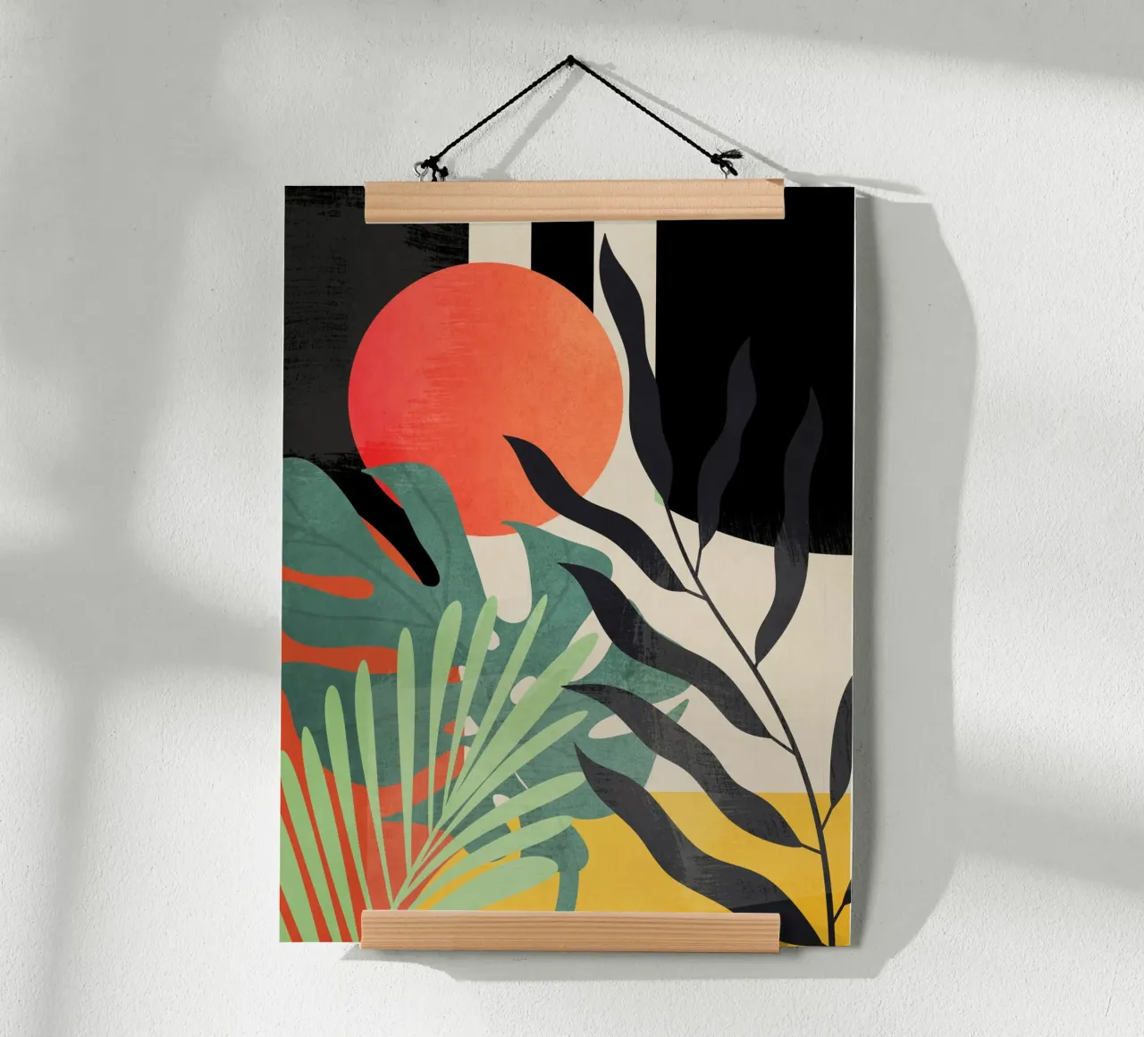 Geometria tropicale 53 poster con telaio in legno da Gaite