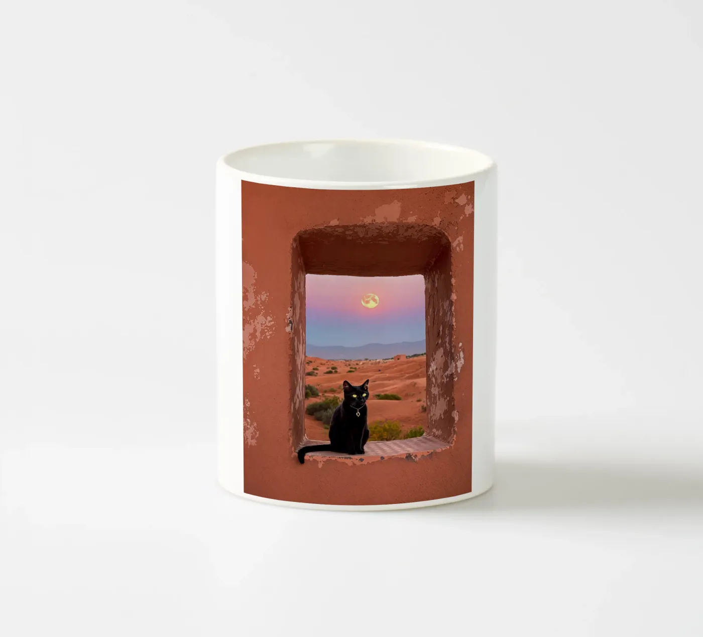 The cat ceramic mug by Art-Travel
