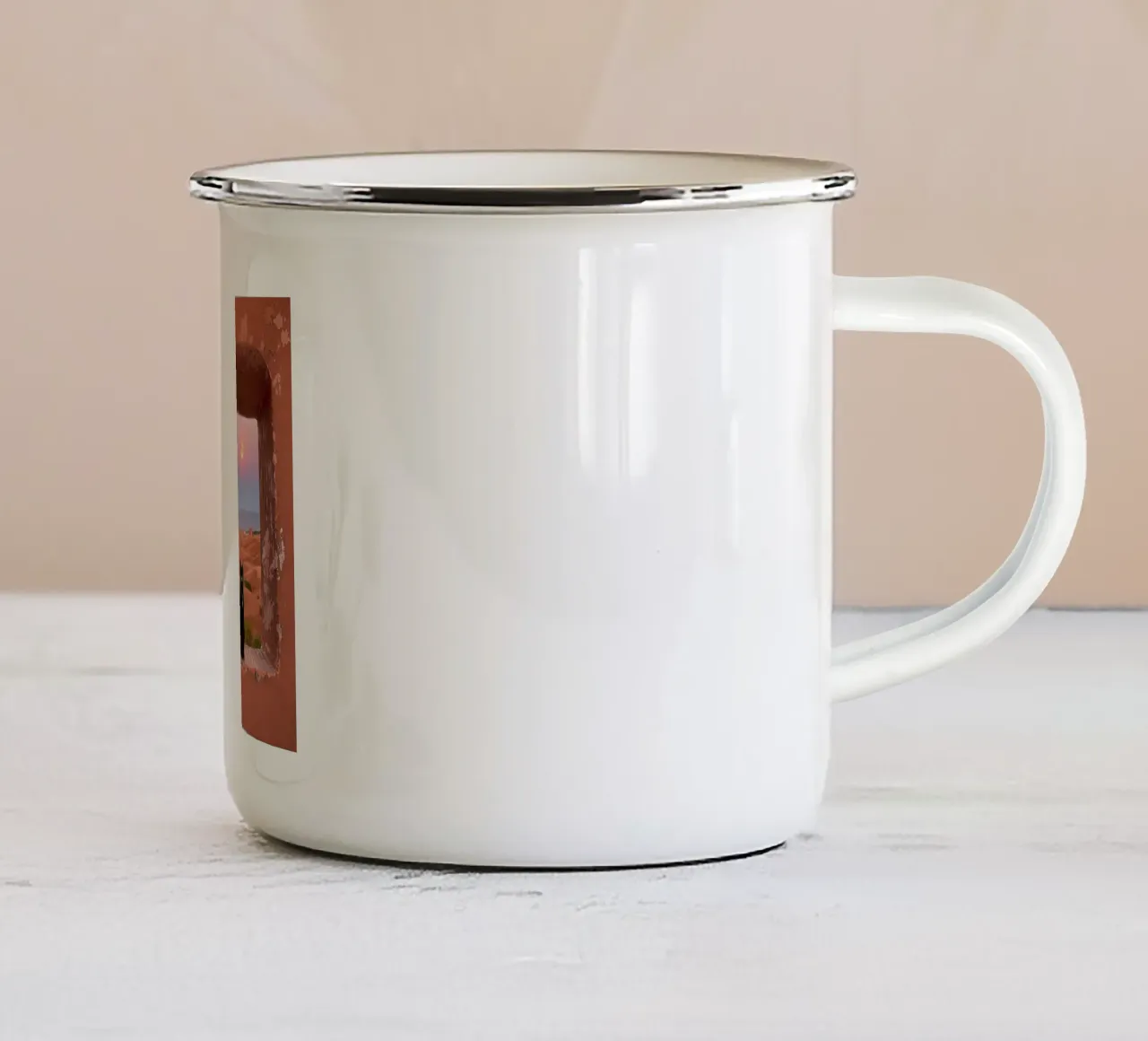 Il gatto tazza in smalto da Art-Travel