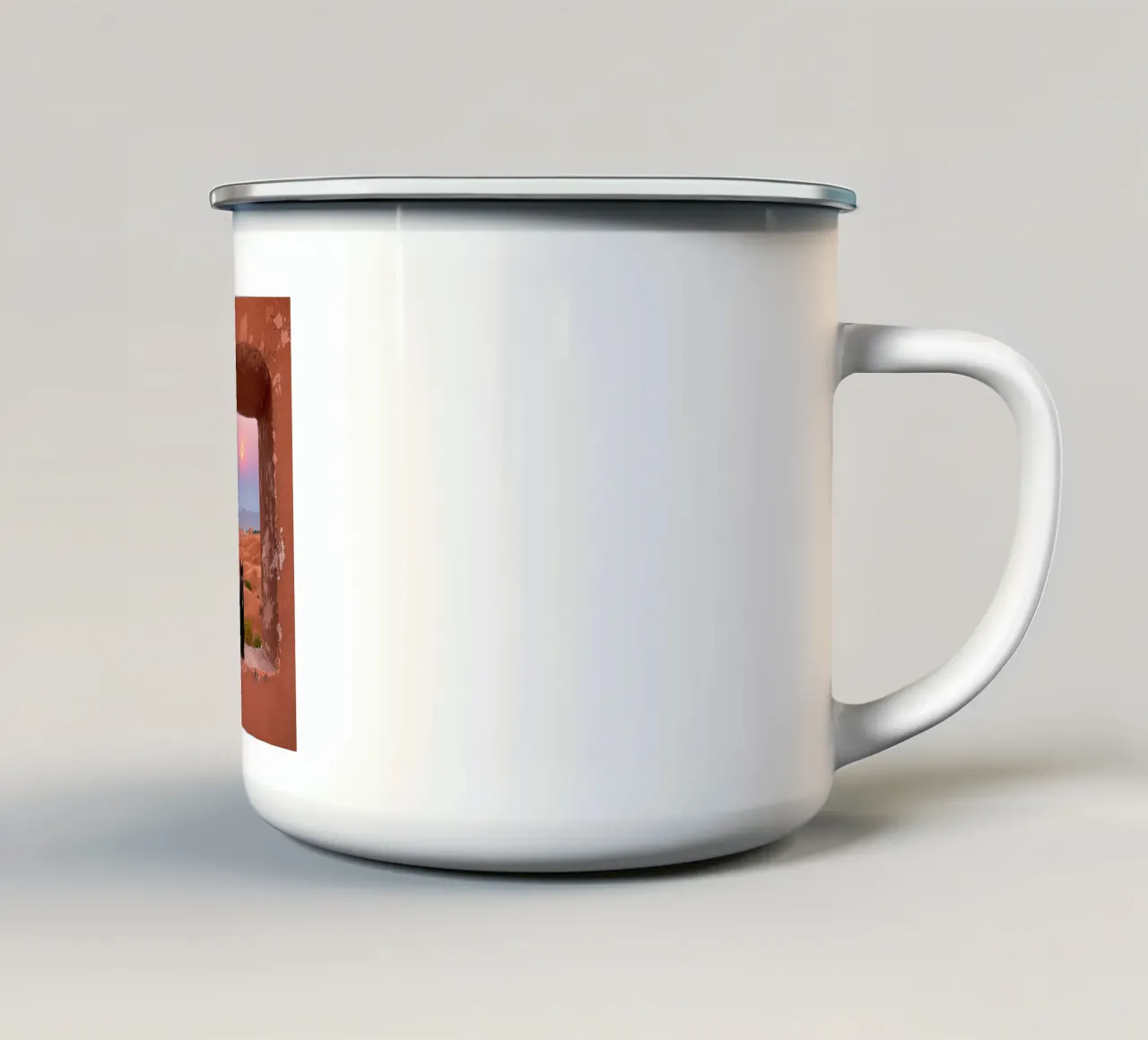 Il gatto tazza in smalto da Art-Travel