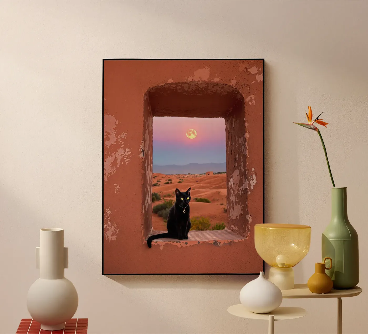 The cat acrylic glass by Art-Travel