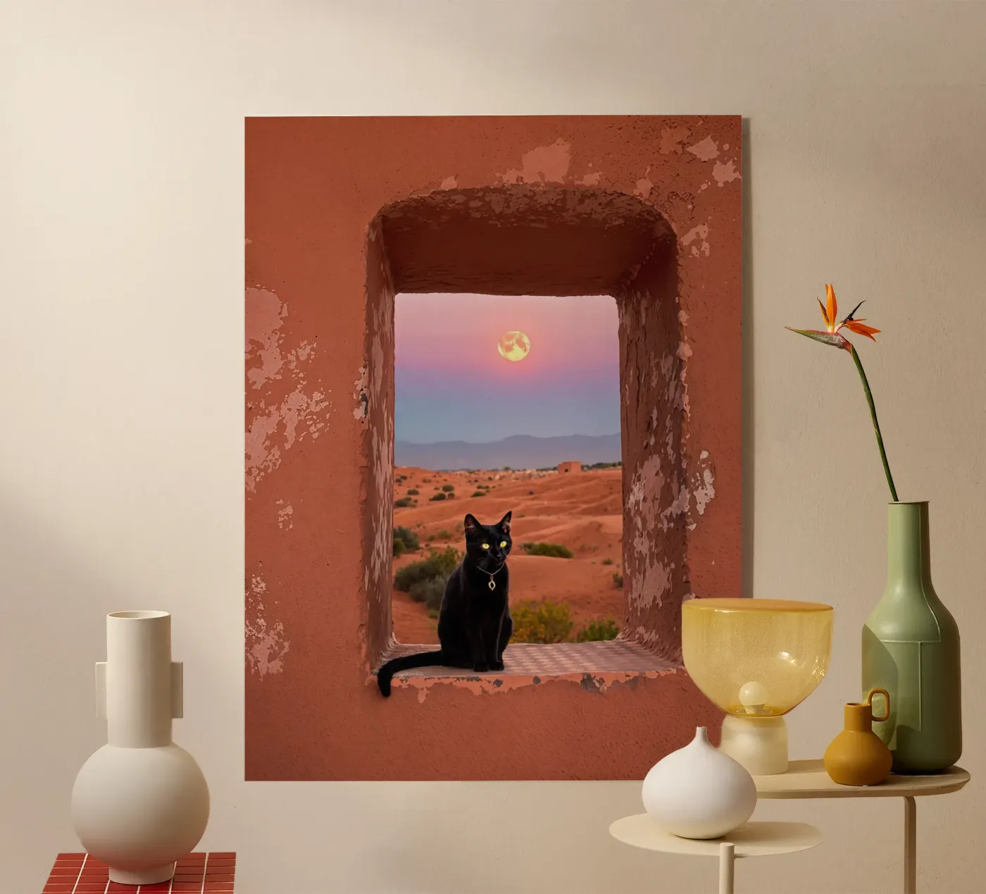 The cat acrylic glass by Art-Travel