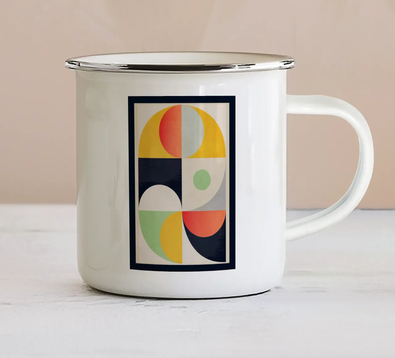 Forme geometriche 154 tazza in smalto da Gaite