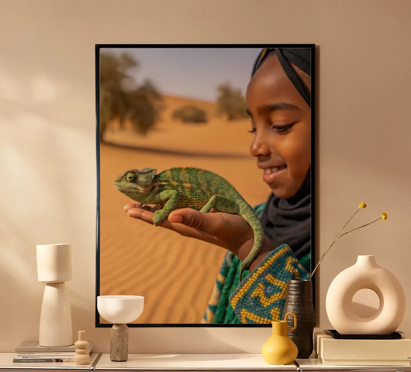Kameleon poster van Art-Travel