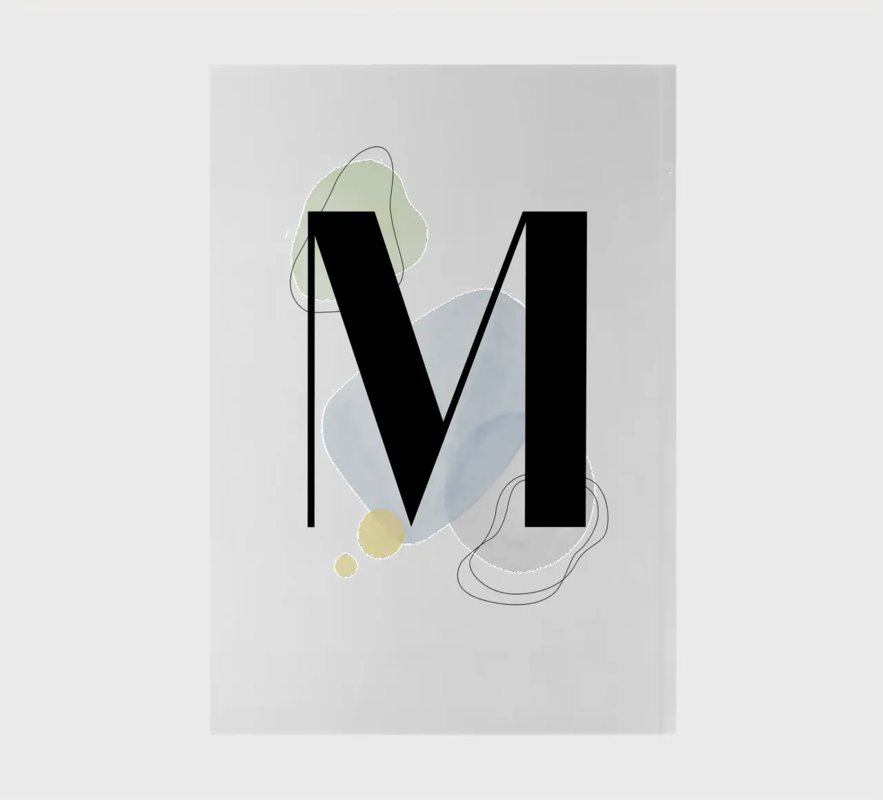 Lettera "M" - design dipinto a mano diario da Kate Brunch Design