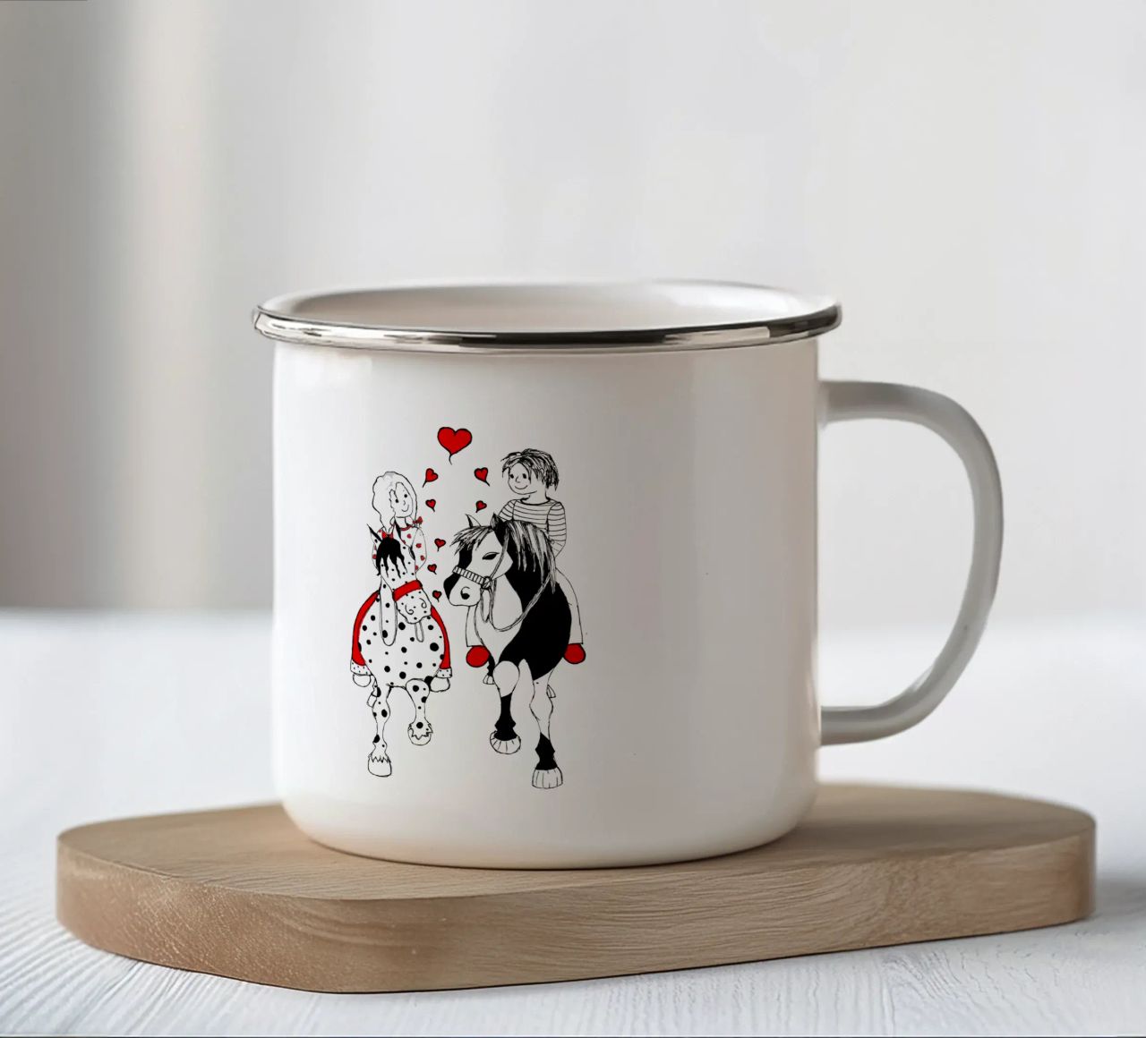 Pferdemädchen tazza in smalto da Pferdemädchen