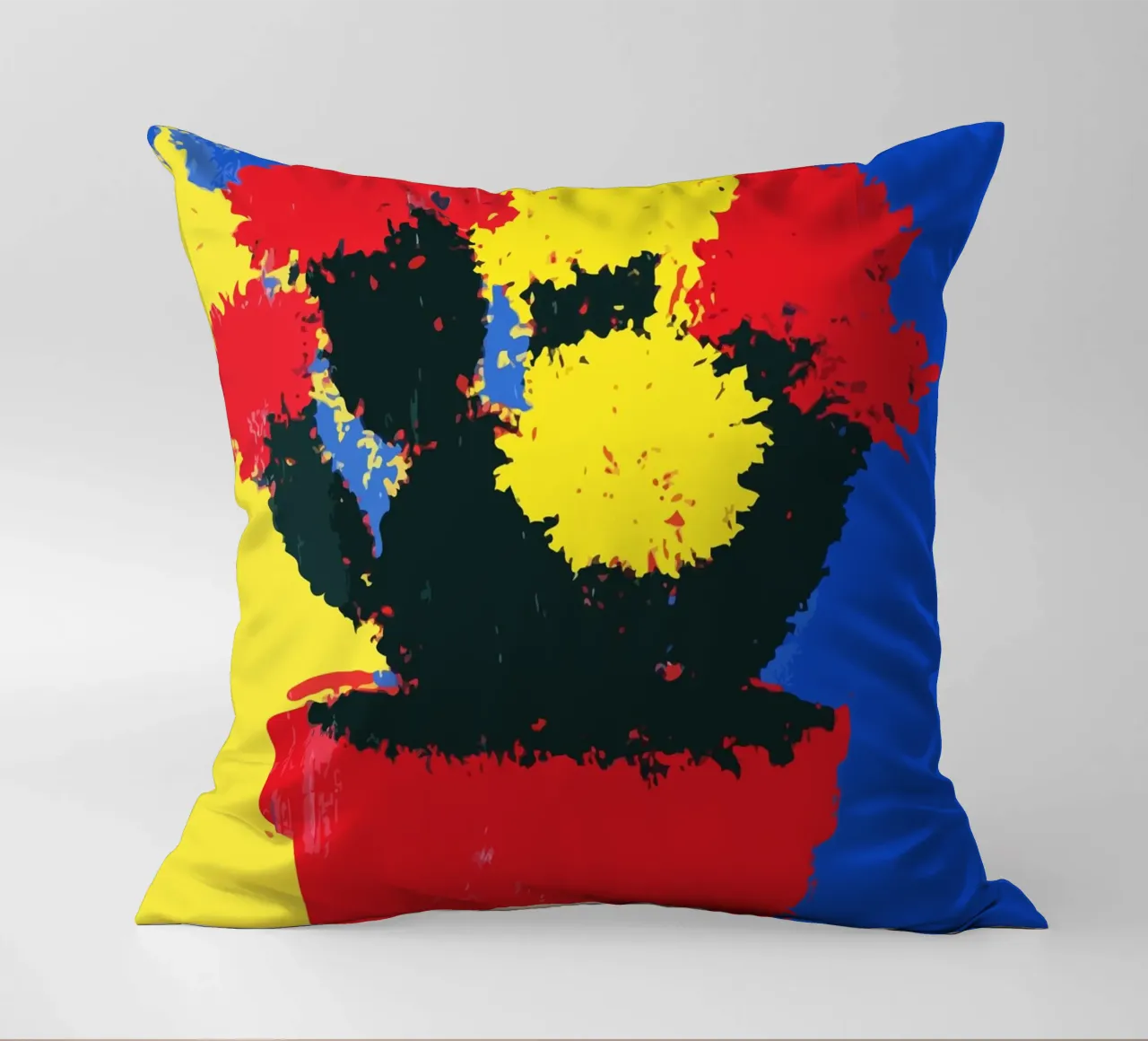 flowers in red and yellow bloom cuscino da ramosashop