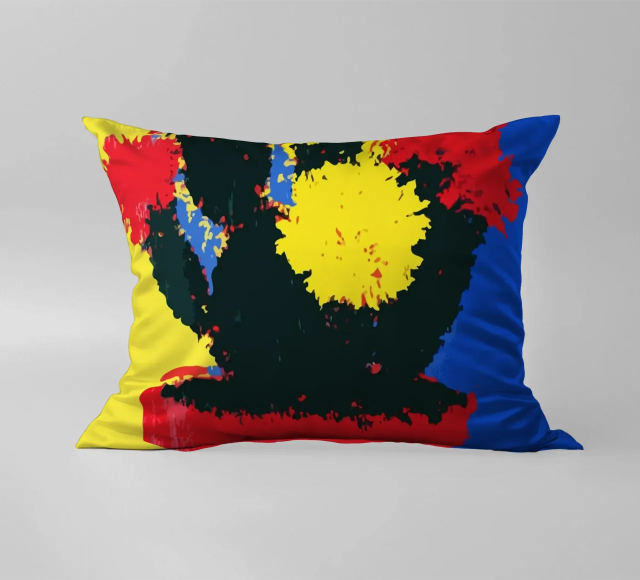 flowers in red and yellow bloom cuscino da ramosashop