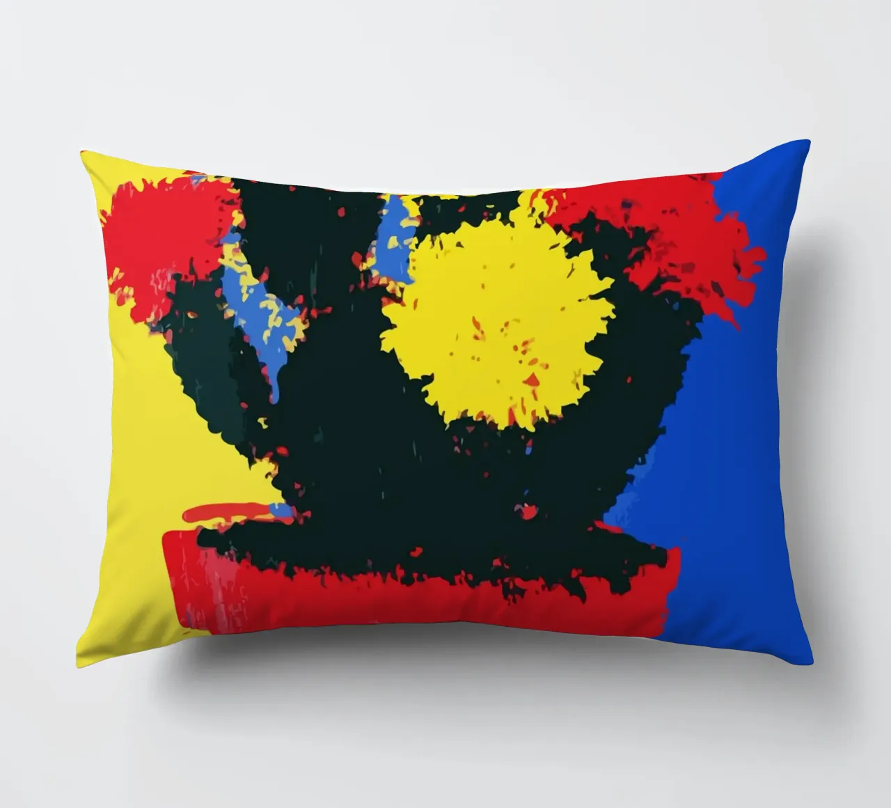flowers in red and yellow bloom cuscino da ramosashop