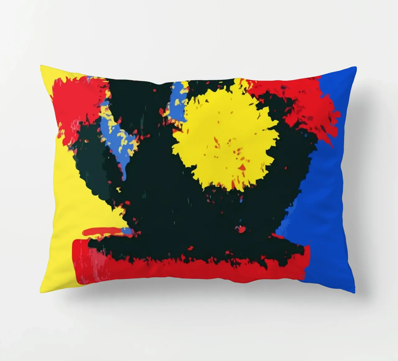 flowers in red and yellow bloom cuscino da ramosashop