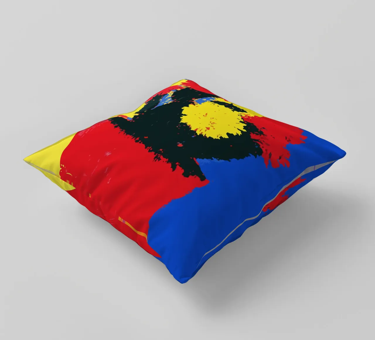 flowers in red and yellow bloom cuscino da ramosashop