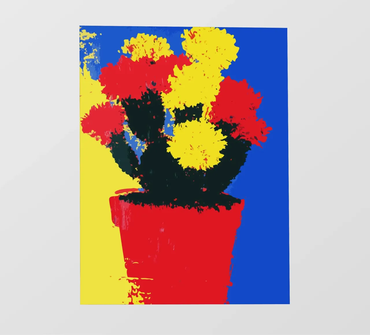 flowers in red and yellow bloom pellicola backlit da ramosashop
