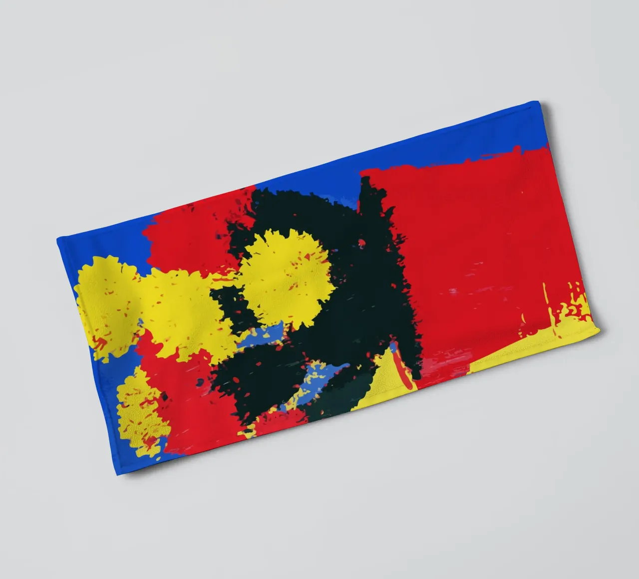 flowers in red and yellow bloom asciugamano da bagno da ramosashop