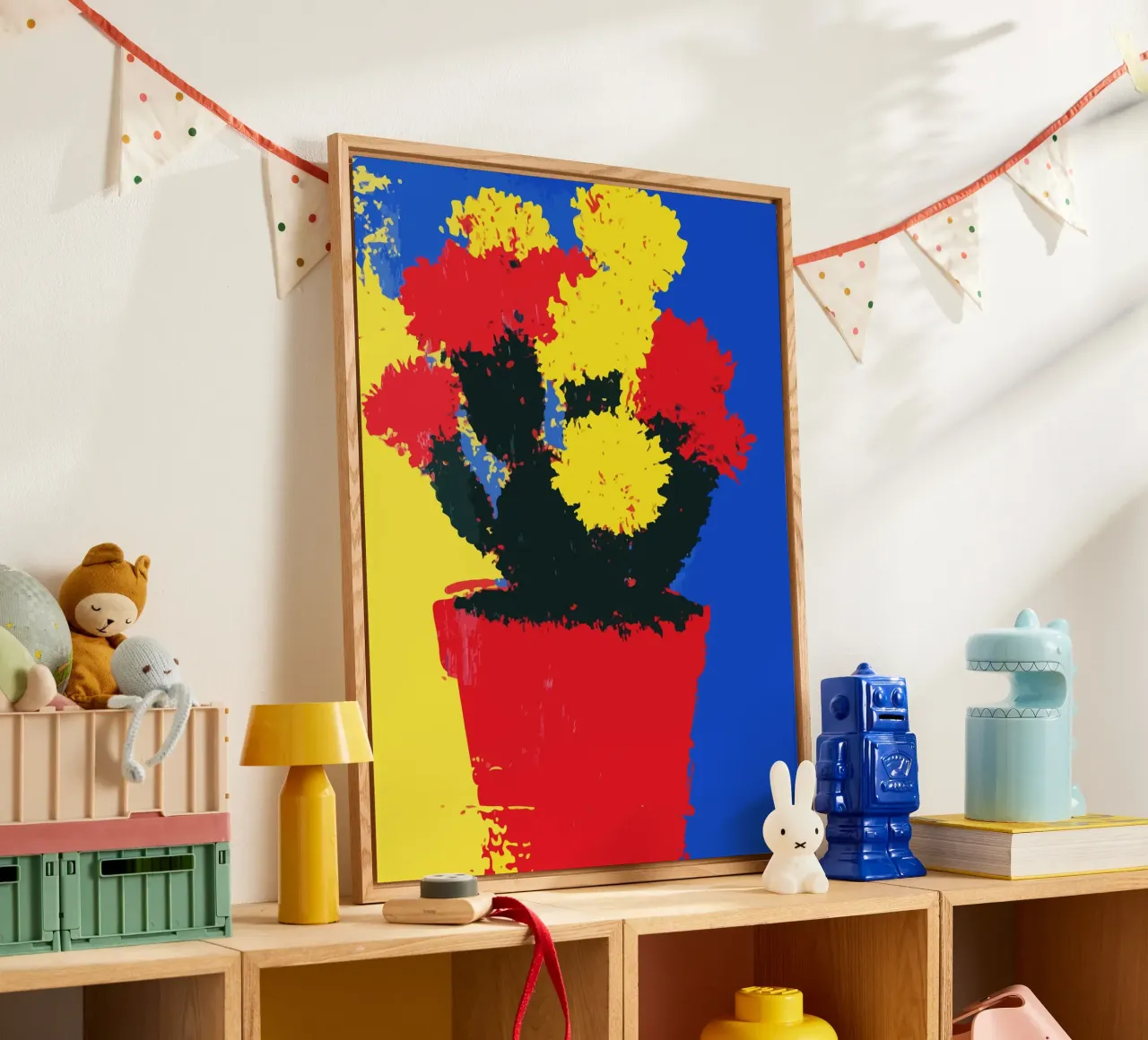 flowers in red and yellow bloom plexiglass da ramosashop