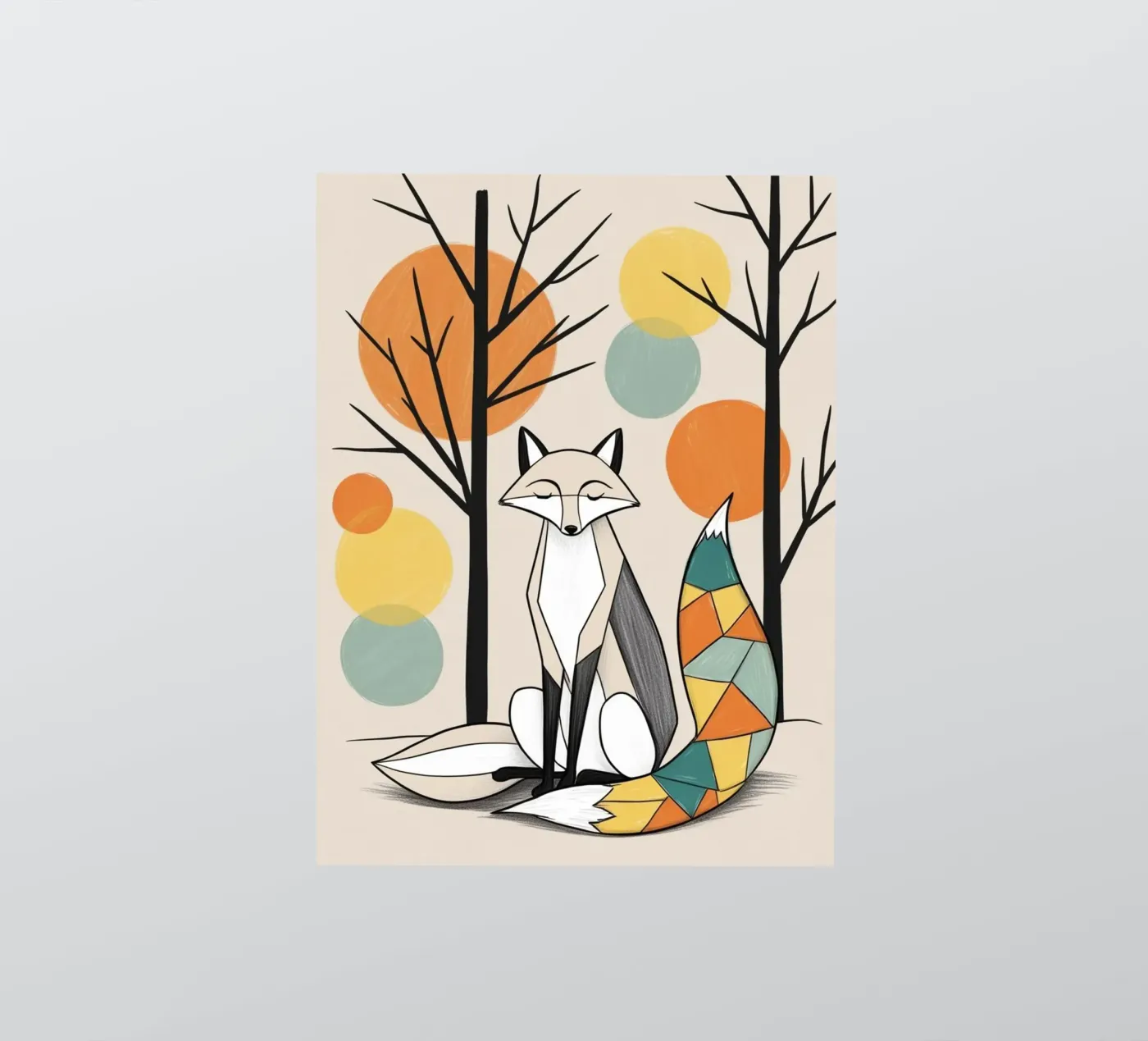 Fox sticker van Kids zone