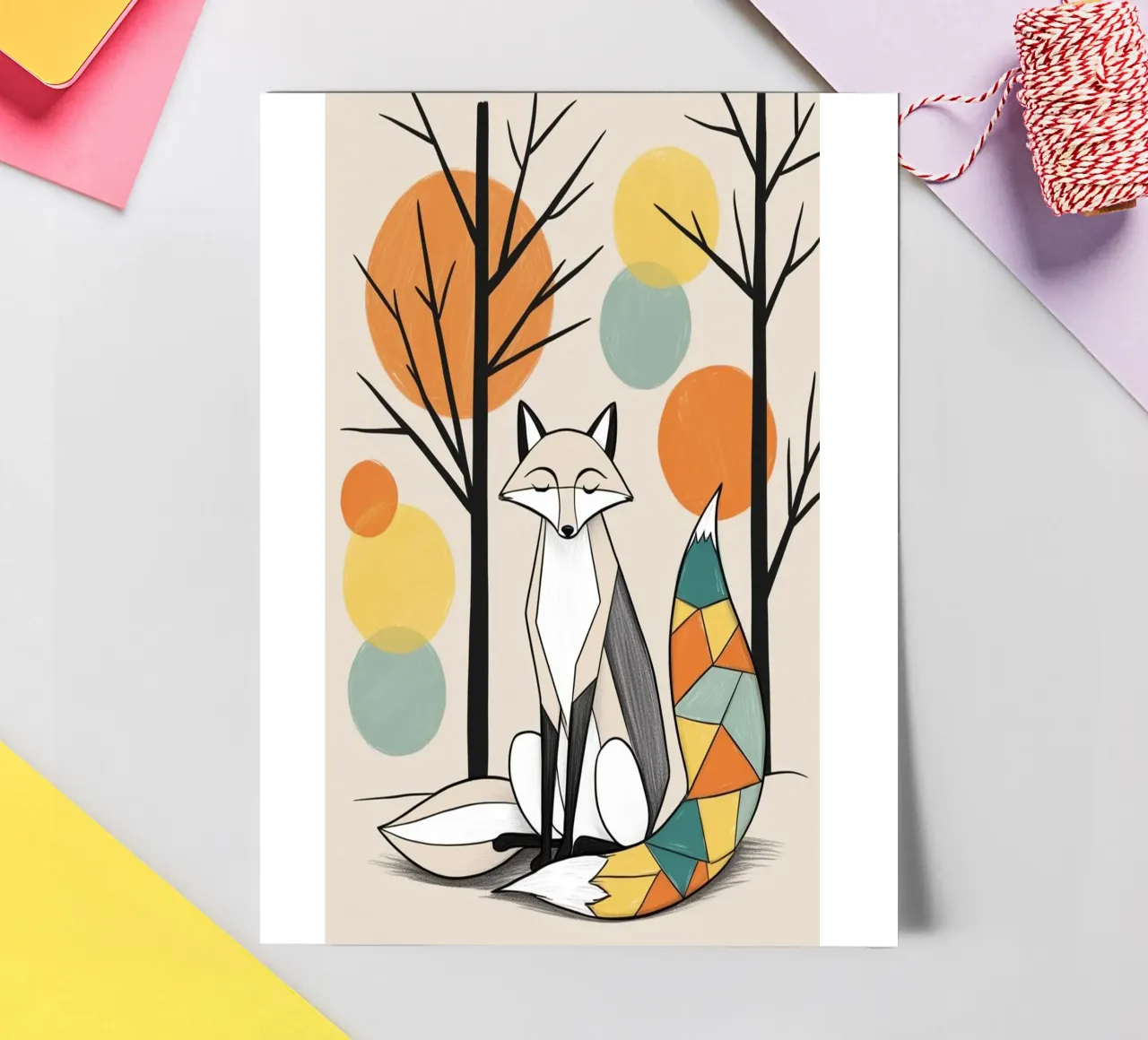 Fox sticker sheet by Kids zone