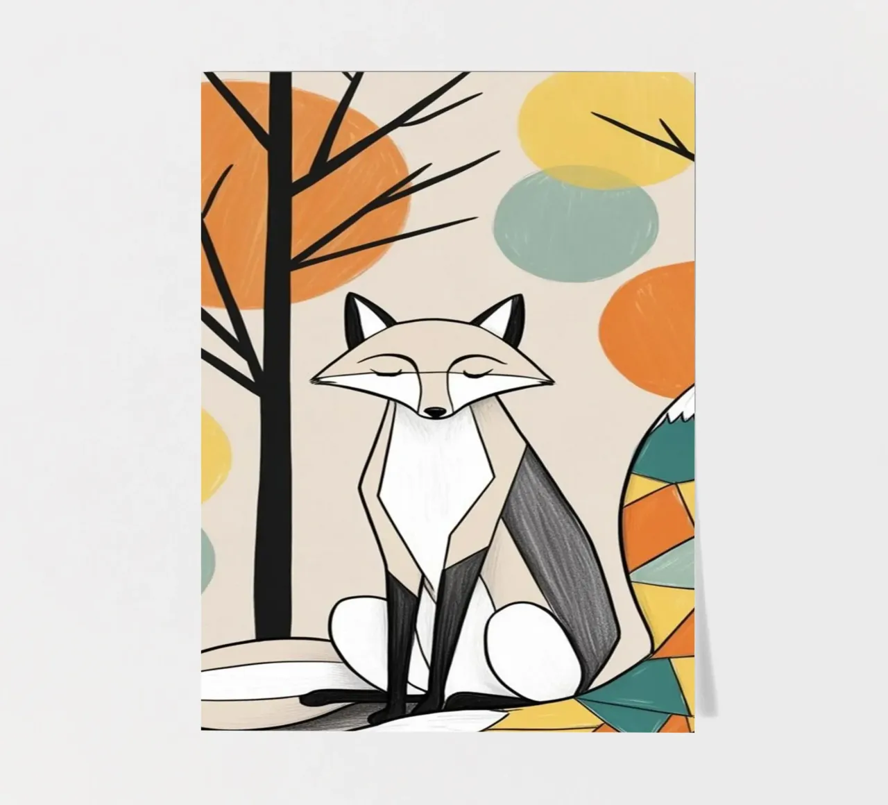 Fox sticker sheet by Kids zone